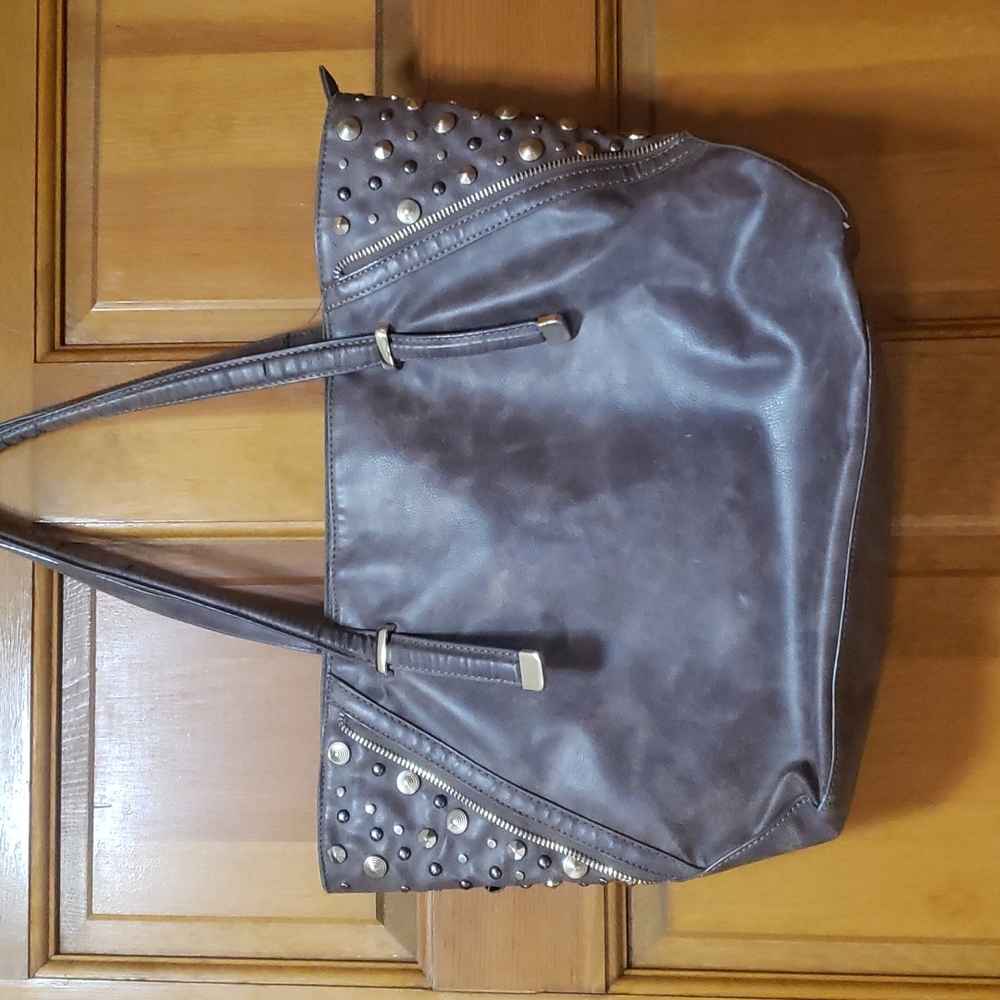 Latique Brown Distressed Bag/Purse/Tote, Lots of Pockets, Pre-Owned Condition